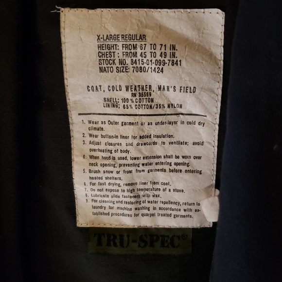 HOST PICK 😊 Tru Spec Men's Black Zip Up Lined Jacket XL - Picture 8 of 11